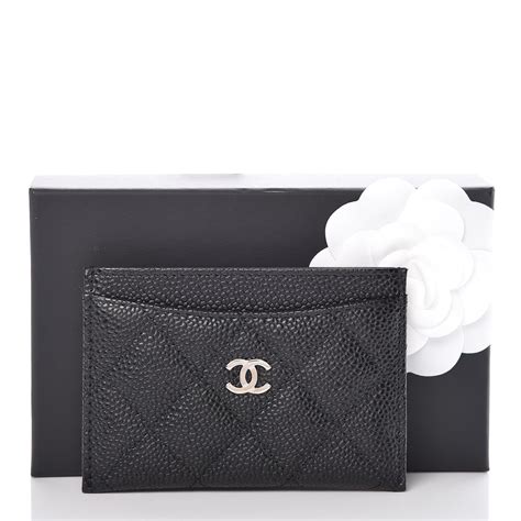 chanel caviar quilted flap card holder black|CHANEL Caviar Quilted Flap Card Holder Wallet Black.